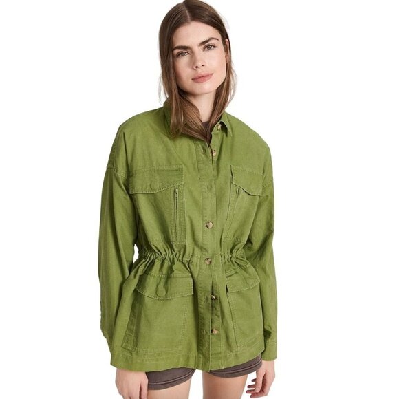 ATM Anthony Thomas Melillo Ripstop Cargo Field Jacket Green Womens Size XS S - Picture 1 of 13